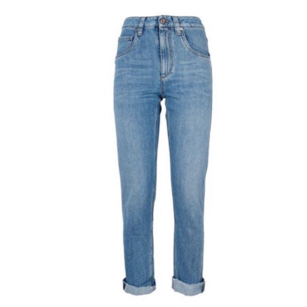 Brunello Cucinelli Light Blue High Rise Jeans